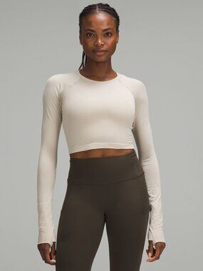 Lululemon Cropped Long-Sleeve Athletic Shirt